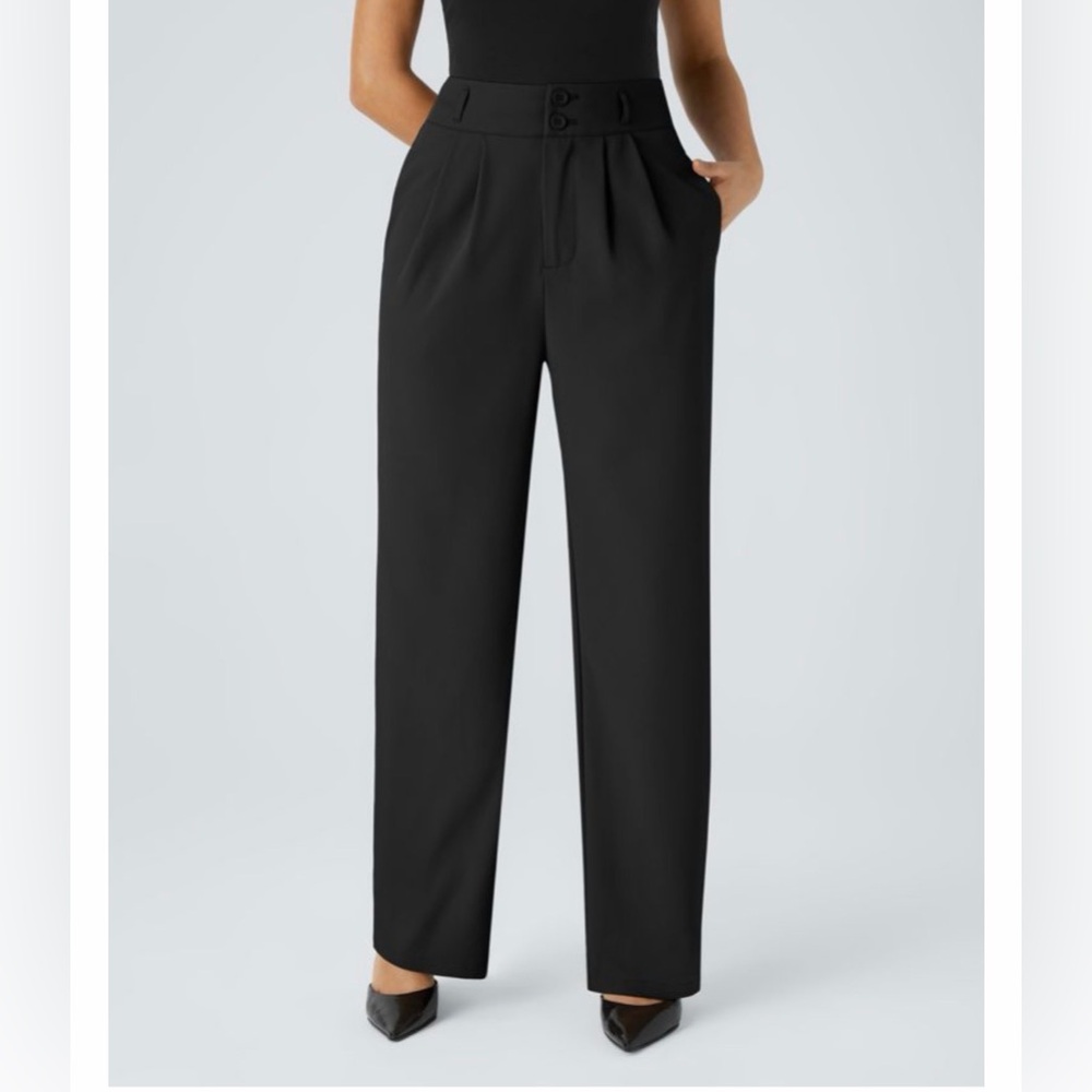 Halara Flex™ High Waisted Zipper Pocket Straight Leg Work Pants SIZE XL(TALL)